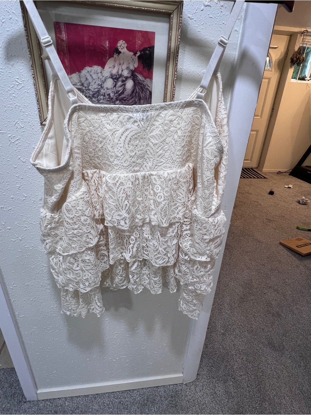 torrid Cream Lace Ruffle Cami - Picture 3 of 3
